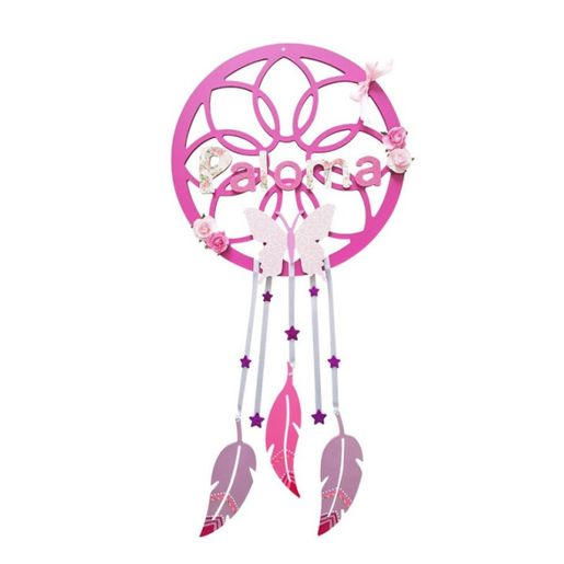 Dřevěný výřez k dekoraci Gomille, závěsný, 10 cm - Lapač snů, malý