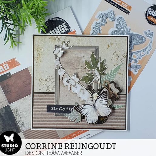 Papírové výseky Studio Light "Grunge", 52 ks - Rámečky a nápisy