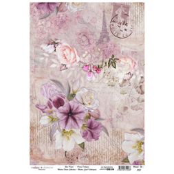 Rýžový papír Cadence - Prokvetlá Paříž - VYBERTE VELIKOST