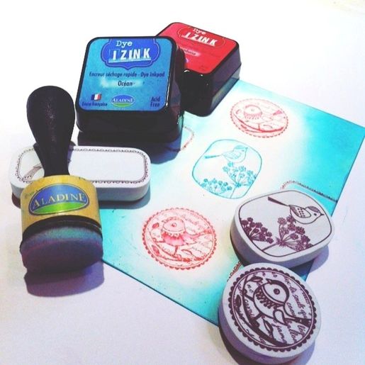 Razítkovací polštářek Aladine Izink Dye - océan, tyrkysový