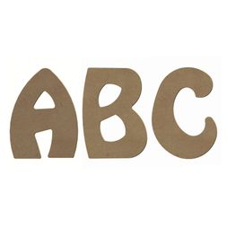 Dřevěný výřez k dekoraci Gomille, 8 cm - Abeceda - VYBERTE PÍSMENO