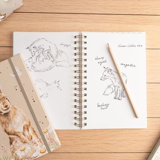 Kroužkový blok Wrendale Designs "Pond Dipping", A5, 96 l., čistý - Ledňáček