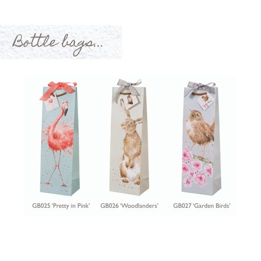 Dárková taška na víno Wrendale Designs "Garden Birds" - Ptáčci