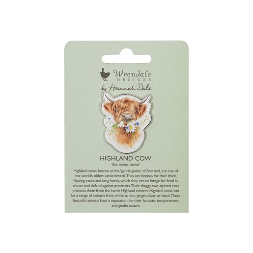 Kovová brož Wrendale Designs "Daisy Coo" - Kráva