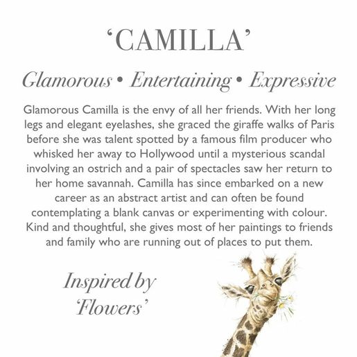 Plyšová hračka Wrendale Designs "Giraffe Camilla" - Žirafa, mládě