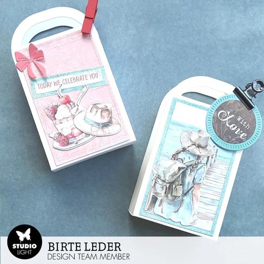 DIY Dárkové taštičky Studio Light, A5, 18 l. - bílé, krémové, kraft