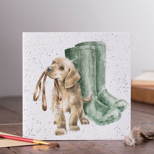 Přání Wrendale Designs "Hopeful", 15x15 cm - Labrador