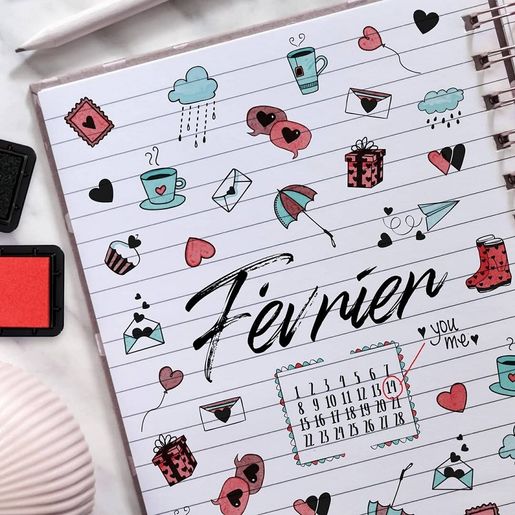 Diářová razítka Aladine Stampo Bullet Journal, 59 ks - Můj den