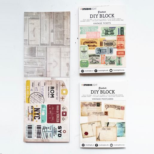 DIY Blok Studio Light, A7, 24 l. - Vintage visačky