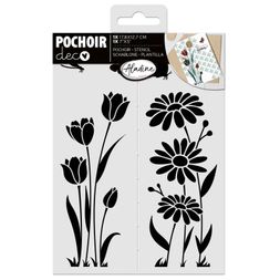 Šablony Aladine, 2 ks - Tulipán a kopretina