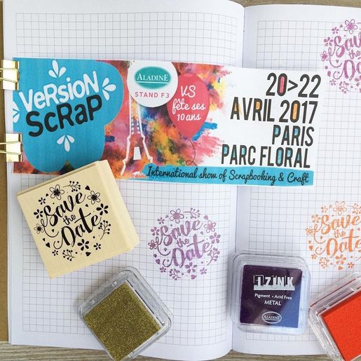 Dřevěné razítko Aladine, vel. F - Save the Date