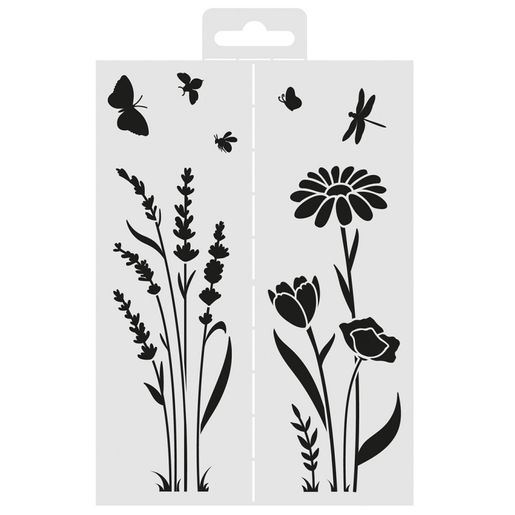 Šablony Aladine, 2 ks - Levandule a kytice