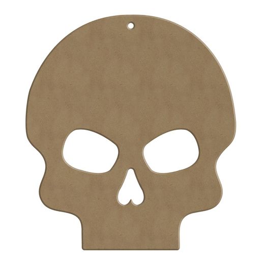 Dřevěný výřez k dekoraci Gomille, závěsný, 15x17 cm - Lebka