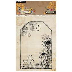 Gelové razítko Studio Light "Sweet Bee Memories", 9,3x13,6 cm - Květinová visačka