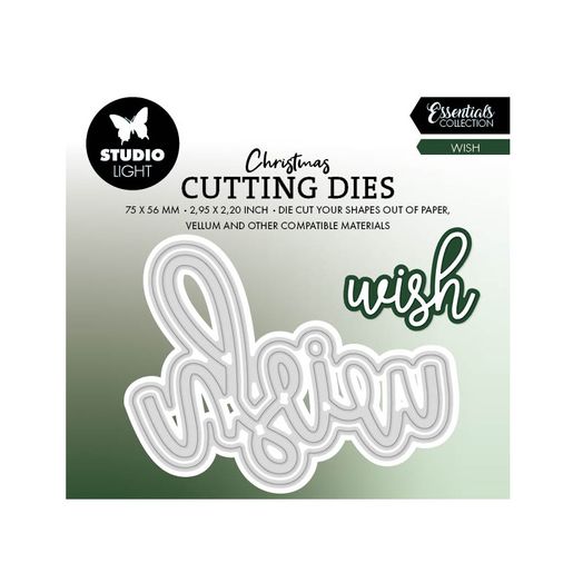 Vyřezávací šablony Studio Light, 2 ks - Nápis Wish