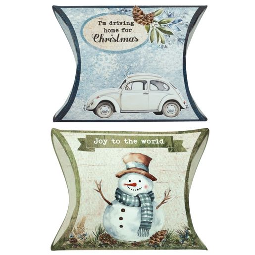 DIY Dárkové krabičky Studio Light "Winter Wonderland", A4, 12 l. - Zima se zvířátky