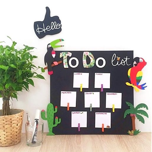 Dřevěný výřez k dekoraci Gomille, 15 cm - Papoušek