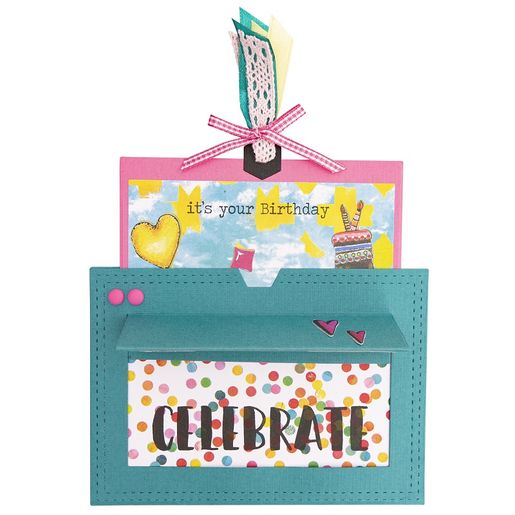 Vyřezávací šablony na přání Studio Light, 6 ks - Posuvné okénko