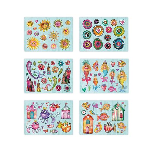 Blok s papírovými výseky Studio Light "25", A5, 20 l. - Barevná pláž