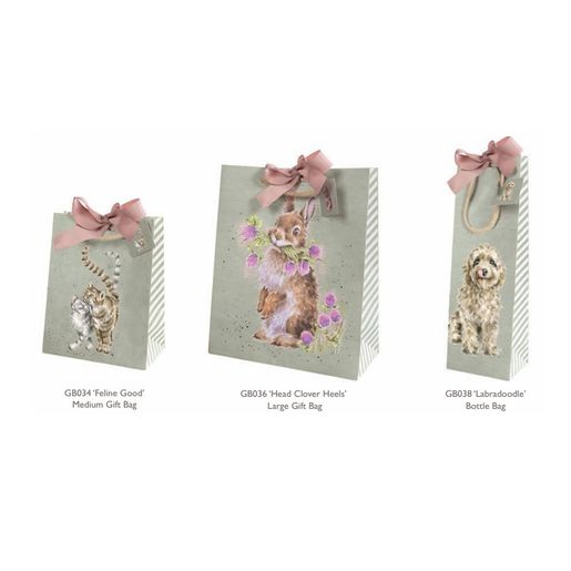 Dárková taška Wrendale Designs "Head Clover Heels", velká - Králík