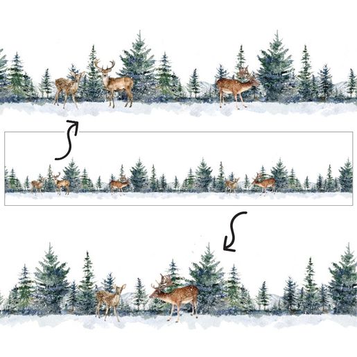 Průhledné samolepky Studio Light "Winter Wonderland" - Zimní les