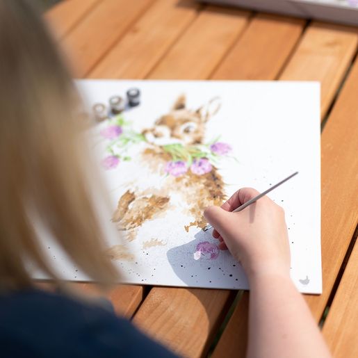 Malování podle čísel Wrendale Designs "Head Clover Heels" - Králík