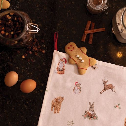 Utěrka Wrendale Designs "Winter Woodland" - Vánoční les