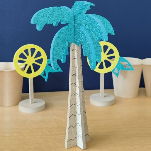 Dřevěný výřez k dekoraci Gomille, samostojící, 8x12 cm - Pomeranč