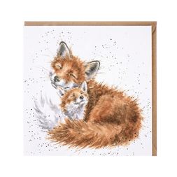 Přání Wrendale Designs "True Love", 15x15 cm - Lišky