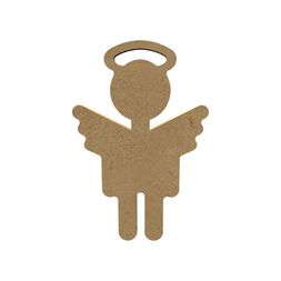 Dřevěný výřez k dekoraci Gomille, 11x12 cm - Andílek