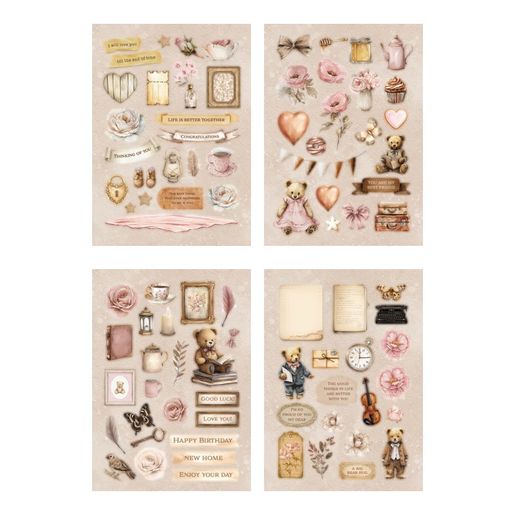 Blok s papírovými výseky Studio Light "Teddy