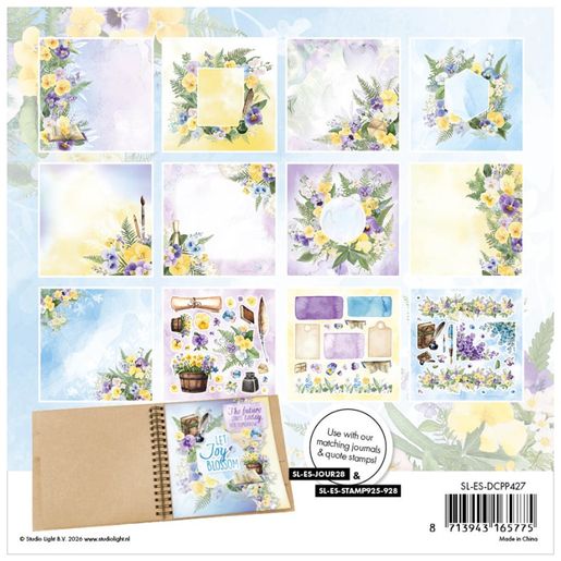 Kreativní blok Studio Light "Violet Musings", 15x15 cm, 36 l. - Fialkové sny