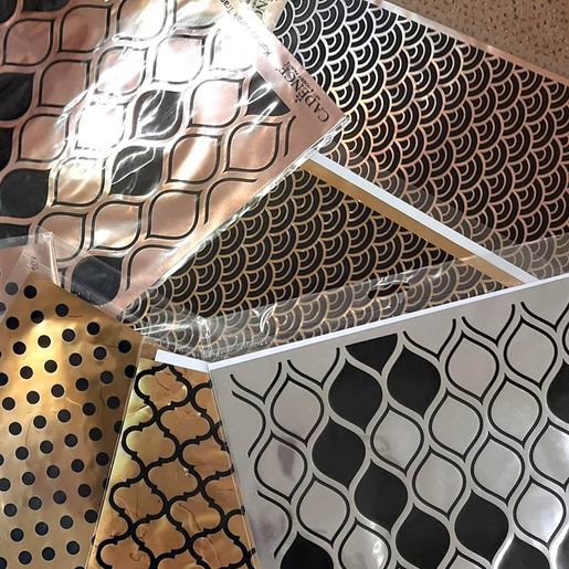 Transferový obrázek na textil Cadence, A3 - Zlaté vlnky