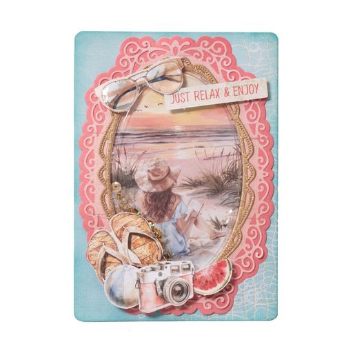 Kreativní blok s výseky Studio Light "Summer Celebration", A4, 28 l. - U moře