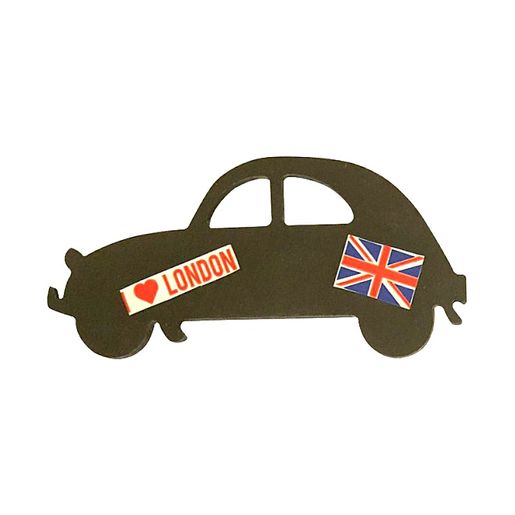 Dřevěný výřez k dekoraci Gomille, 15 cm - Auto