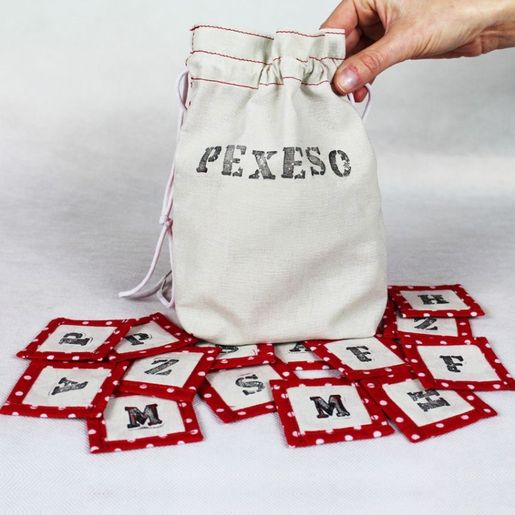 Razítka na textil Aladine Stampo Textile, 45 ks - Abeceda