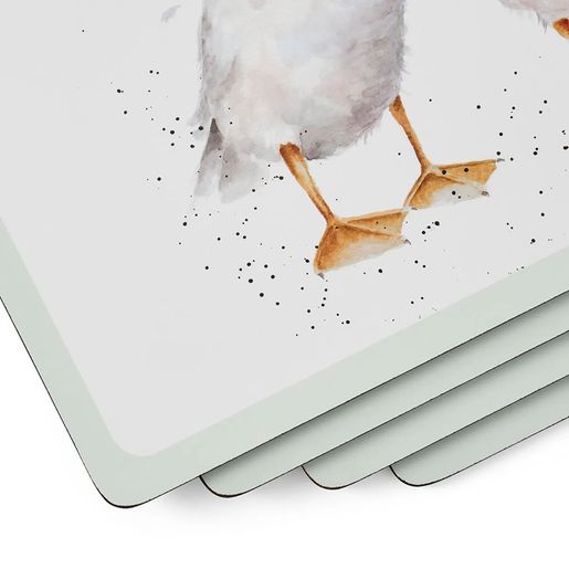 Korkové prostírání Wrendale Designs, 4 ks - Zvířata a květiny