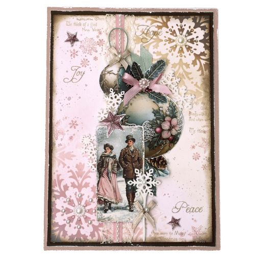 Blok s papírovými výseky Studio Light "Christmas Blush", A5, 20 l. - Vánoce z pohádky