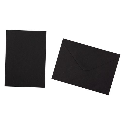 Přání a obálky Studio Light, 5"x7" (12,7x17,8 cm), 10 ks - černé