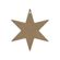 Dřevěný výřez k dekoraci Gomille, závěsný, 11x11 cm - Hvězda, šesticípá