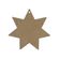 Dřevěný výřez k dekoraci Gomille, závěsný, 10x10 cm - Hvězda, sedmicípá