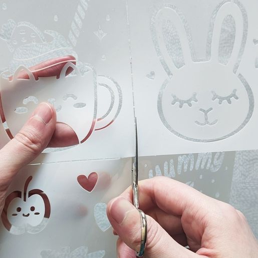 Šablony Aladine, 4 ks - Kawaii dobrůtky