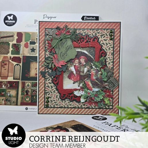 Blok s papírovými výseky Studio Light "Vintage Christmas", A5, 20 l. - Vánoční nostalgie