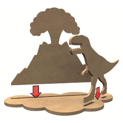 Kreativní dřevěná sada k dotvoření Gomille - Tyranosaurus