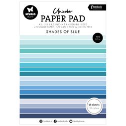 Blok barevných papírů Studio Light, A5, 36 l. - odstíny modré