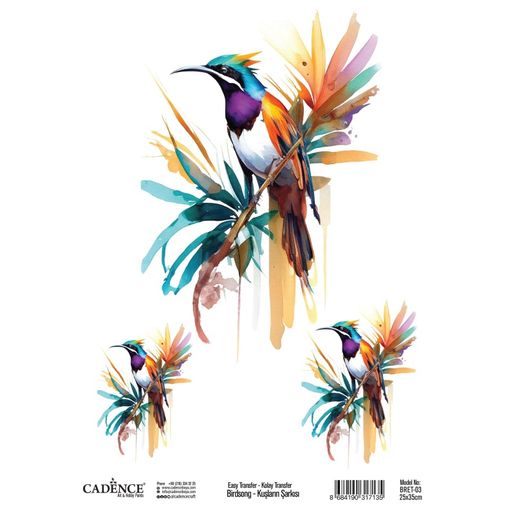 Transferový obrázek Cadence Easy Transfer, 25x35 cm - Tropický pták