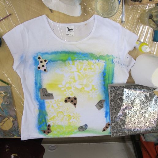 Transferový obrázek na textil Cadence, A3 - Měděné puntíky