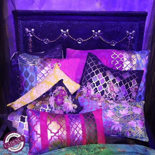 Transferový obrázek na textil Cadence, A3 - Stříbrné zdobné kapky