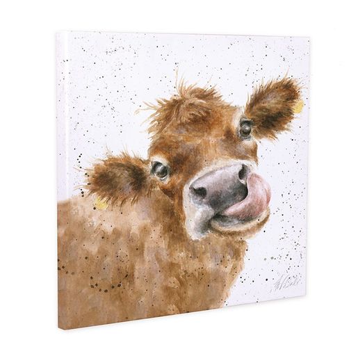 Obraz Wrendale Designs "Moooo 50x50 cm - Kráva