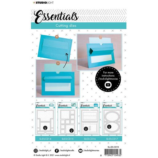 Vyřezávací šablony na přání Studio Light, 6 ks - Posuvné okénko